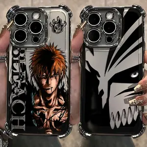 New HotAnime Cool BLEACH Plating Case For iPhone 17 16 15 14 13 12 11 Pro Max Plus Air & Galaxy S22 23 24 25 The Best Halloween Gifts Fans Phone Case Cover