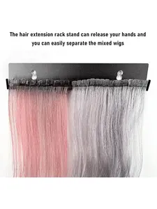 Hair Extension Holder Hanger, Braiding Hair Rack, Stainless Steel Hair Extension Organizer Storage Rack For Styling, Washing, Drying, Braiding, Display Rack