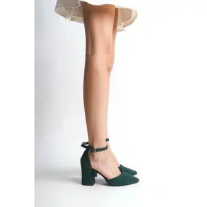 Wren | Emerald Green Suede High Heels