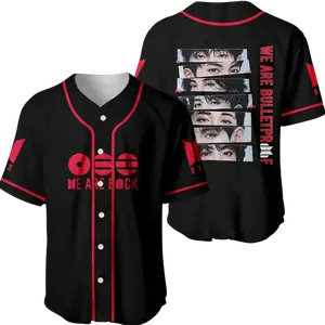 Vintage Bangtan Inspired Baseball Jersey – K-Pop Aesthetic Streetwear, Arirang World Tour Style, Retro Oversized Mesh Shirt
