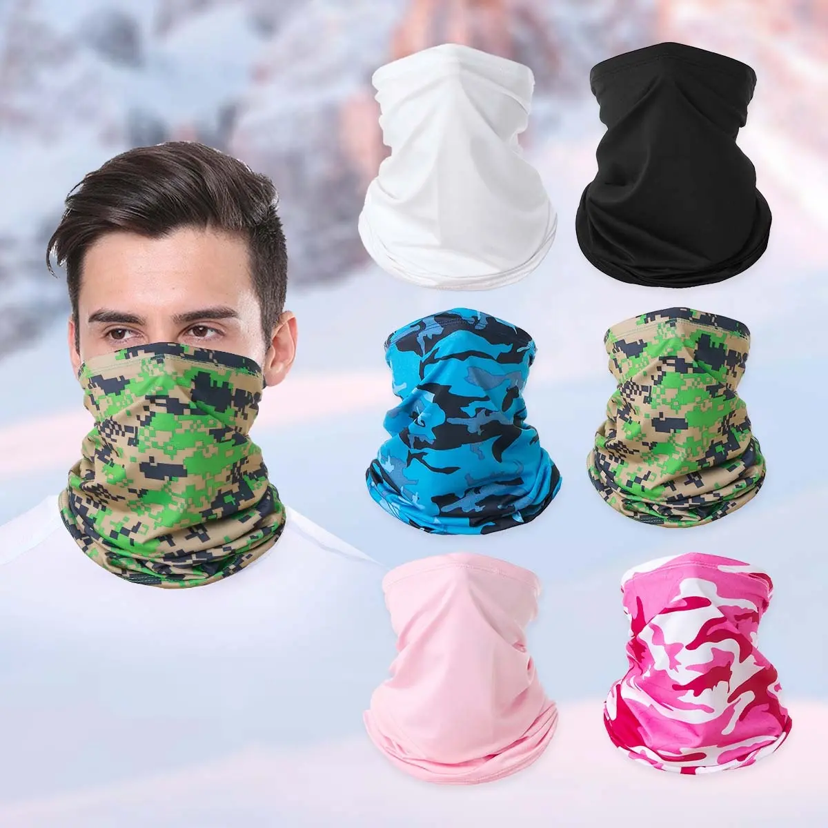 Unisex summer cycling neck warmer lightweight breathable windproof sweat wicking and quick drying multiple wearing options suitable for various outdoor gear uses