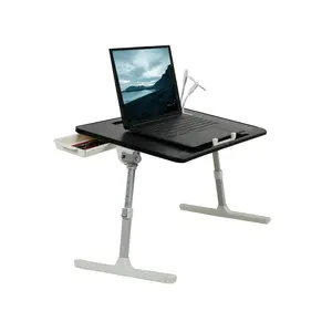Laptop Stand for Bed, Adjustable Height and Angle, Laptop Desk with Drawer, Bed Desk for Reading and Writing, Laptop Table for Bed, Couch