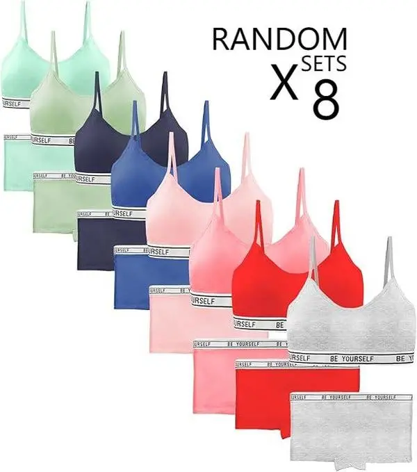 Teen Girls' Cotton Youth Underwear - Comfortable, Breathable Solid-Color Panties for 12-16 Years
