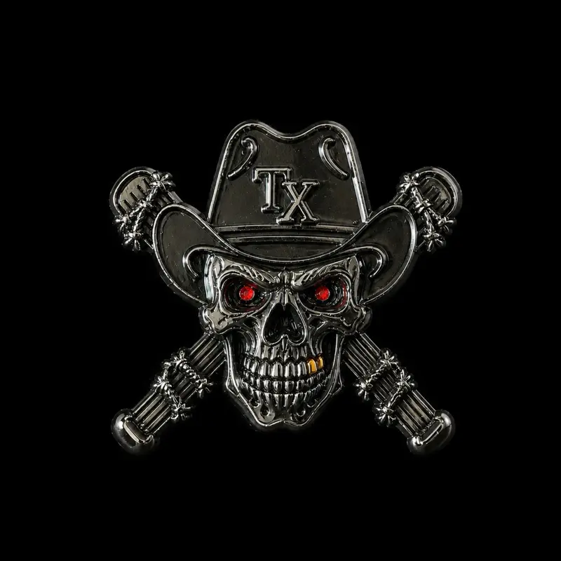 Blackout Skull Pin