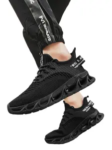 Men's Casual Sport Shoes, Running Shoes, Hiking Trail Runners, Comfortable Training Sneakers, Mesh Fabric, Lace-Up, All Seasons