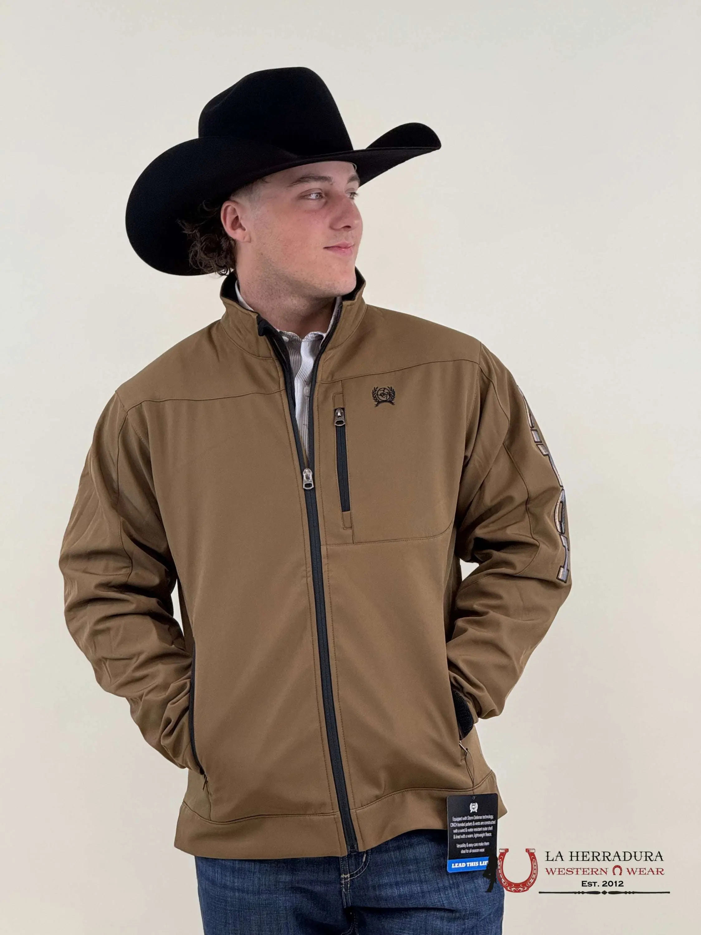 CINCH Mens Bonded Jacket - Brown MWJ1567012, Menswear Casual Elegant Coats, Long Sleeve Tops for Men
