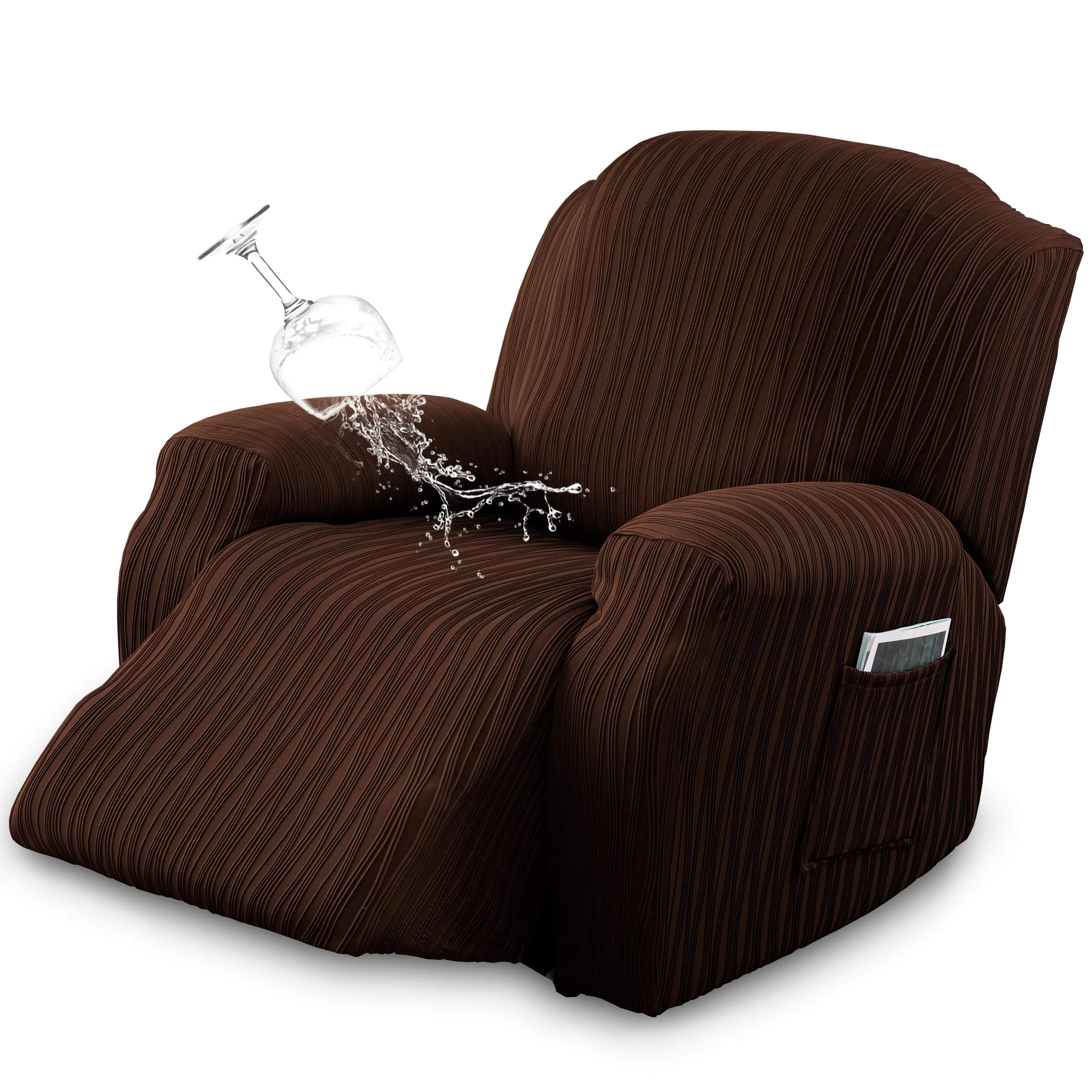 1-Seat Recliner Cover - Jacquard Stretch Slipcover for Single Cushion Reclining Chairs, Machine Washable Furniture Protector #TikTokShopCyberMonday