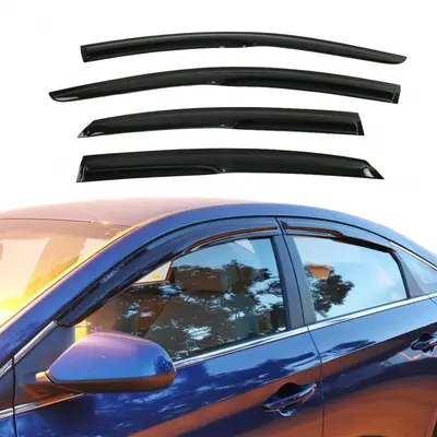 Smoke Window Rain Guards For Hyundai Sonata 2011-2014 – 4pc Set, No Drilling