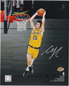 Austin Reaves Los Angeles Lakers Autographed 8" X 10" Dunking Spotlight Photograph - Fanatics Authentic Certified