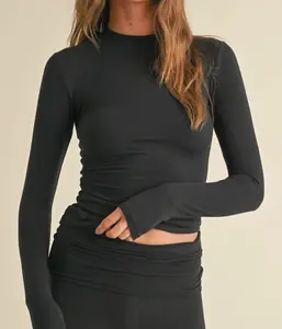 Tori Long Sleeve Tee in Black
