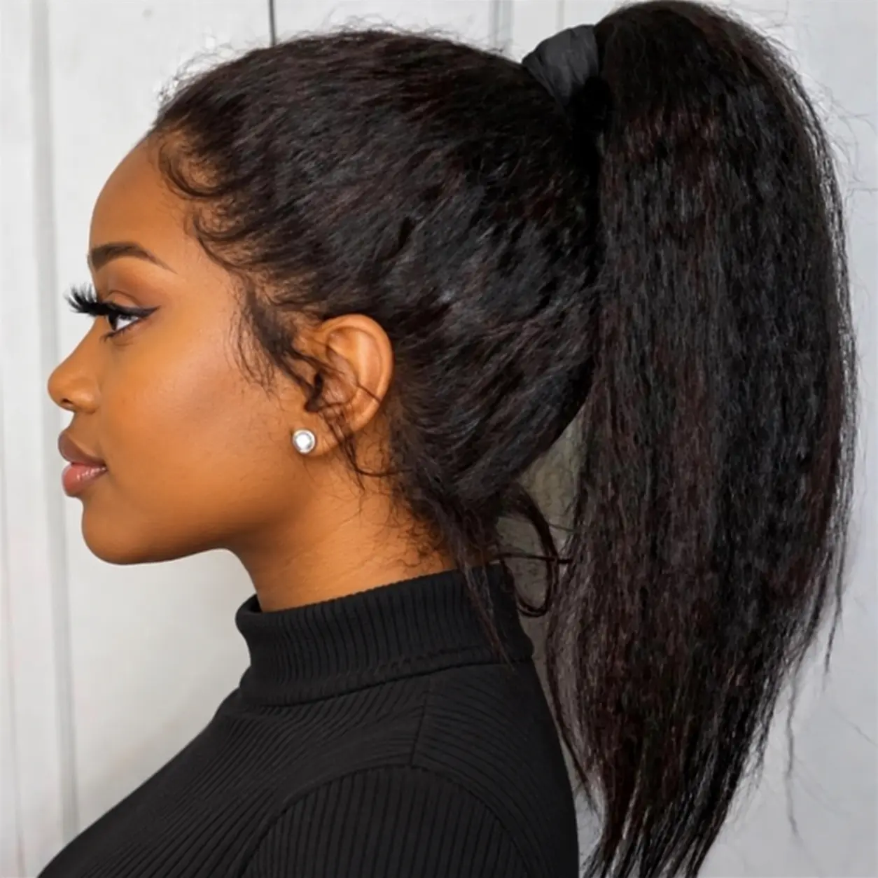 Bling Hair 200% High Density Kinky Straight 360 Lace Front Wigs Human Hair Glueless Brazilian Yaki Straight 13x6 HD Lace Frontal Wig Preplucked Remy Hair Half Wigs With Drawstring 3 in 1 Fast install Wig #TikTokShopHolidayHaul