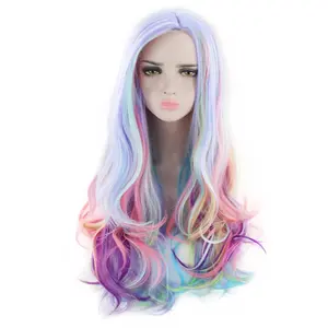 Barbique Hair Rainbow Colored Wig High Quality Fiber Hair For Daily/Party/Halloween