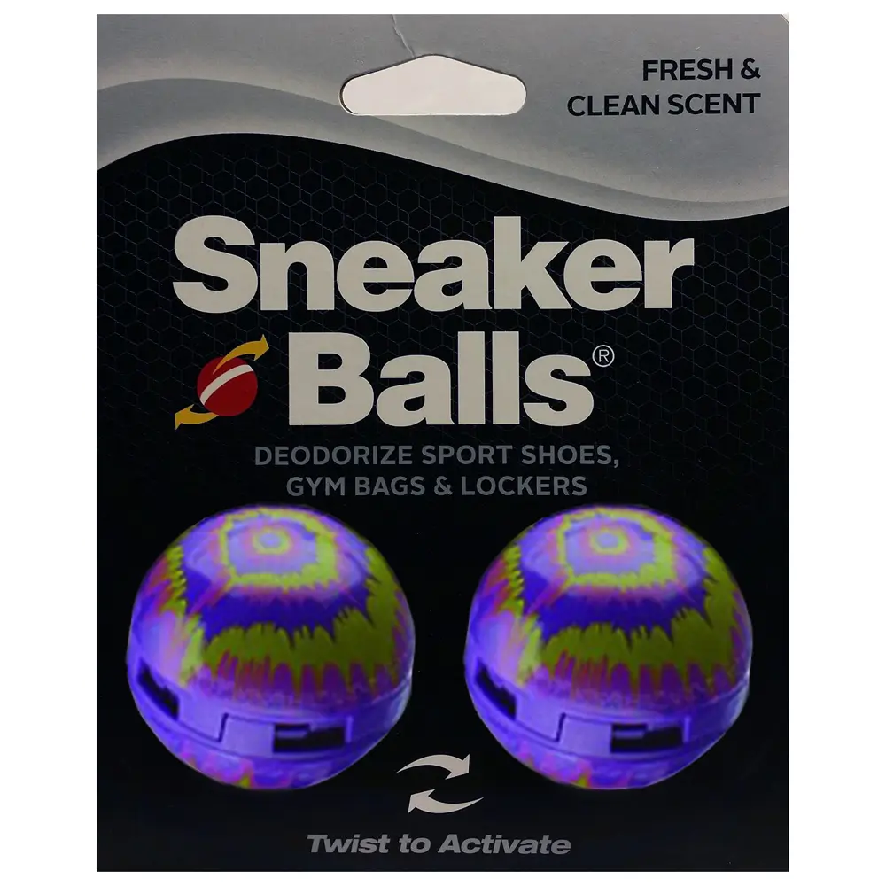 Sneaker Balls Deodorizer Balls, Tie Dye Sneaker Smell Eliminator with a Lasting Scent for Shoes, Bags & Lockers, 1 Pair (Purple/Green/Pink), Sneaker Deodorizer, Shoe Smell Eliminator