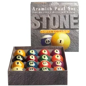 Aramith Stone Collection Pool Balls Full Set 2 1/4" Regulation Size Phenolic Billiards Balls