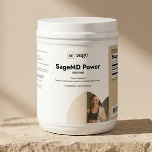 SageMD Power - Creatine Monohydrate Powder, Unflavored, 5g per Scoop, Strength Energy & Focus, 90 Servings