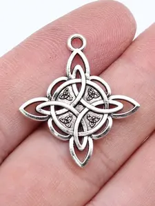 Antique Silver Celtic Knot Zinc Alloy Charms Amulet Pendants for DIY Earring Necklace Jewelry Making Findings All Seasons Wear