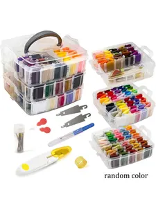 187pcs Random Color Embroidery Thread Kit, Ideal for Friendship Bracelet Sewing, Enhances Handmade Crafts with Rich Colors and Fine Texture