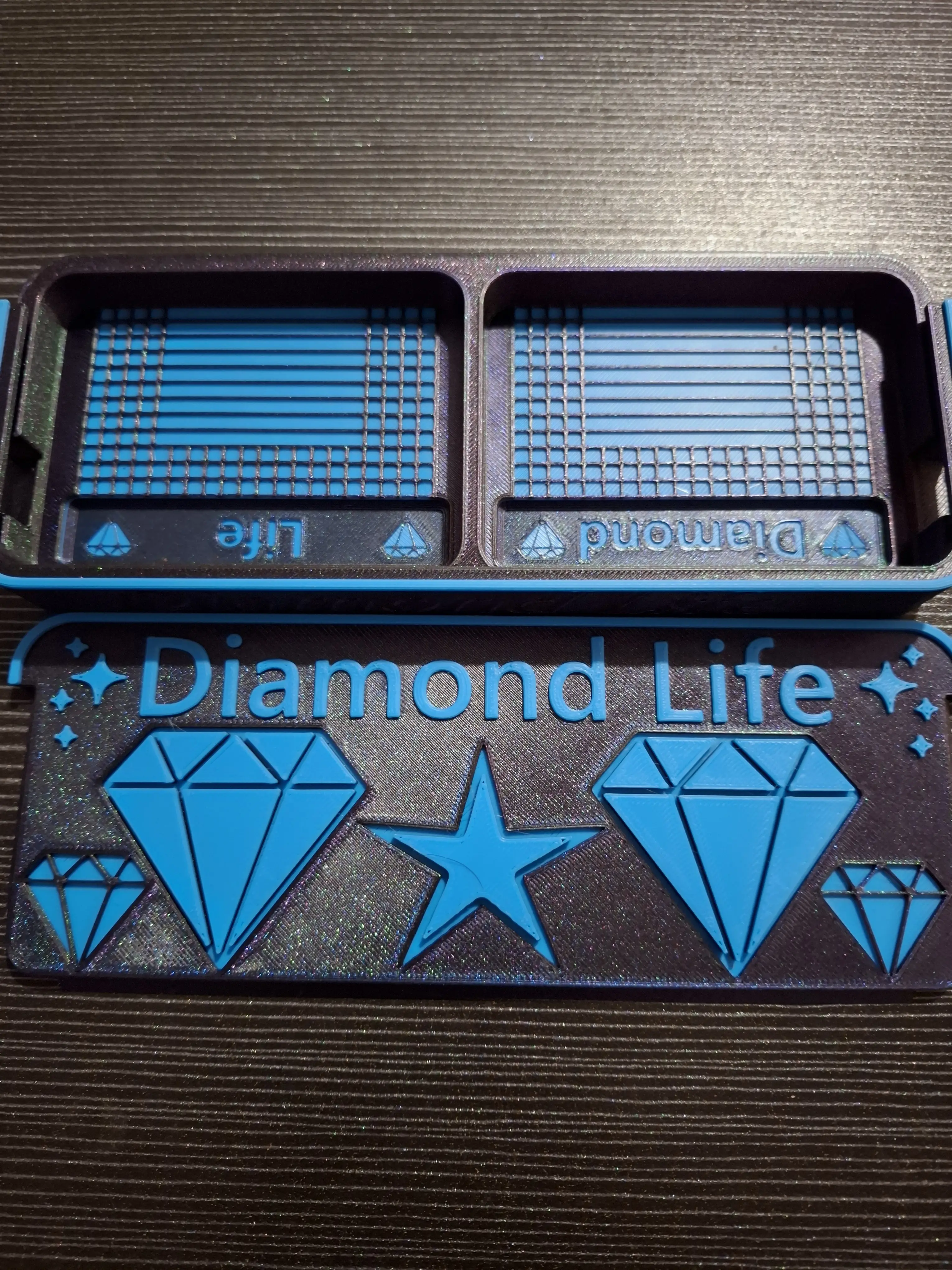 Diamond art tray dual compartment