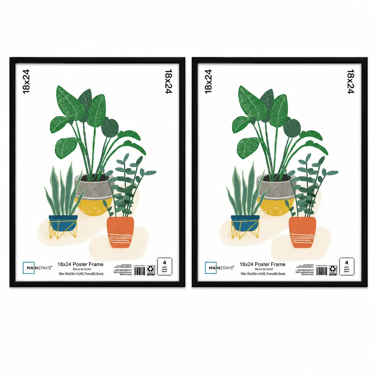 2 Pack 18x24 Picture Frame – Black Flat Profile Wall Photo Frame 2 Pack 18x24 Picture Frame – Black Flat Profile Wall Photo Frame