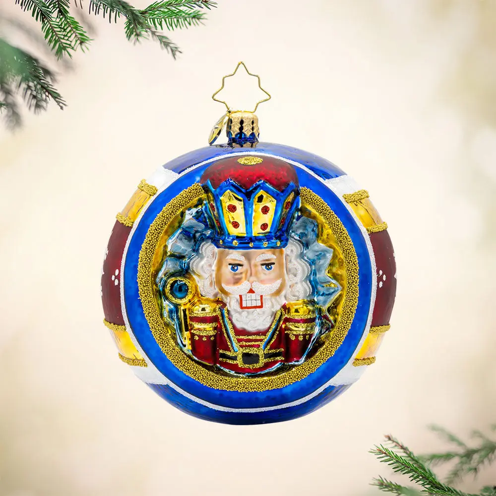 Spherical Nutcracker Decor, Festive Hanging Ornament, Christmas Ornaments for Home Nutcracker Christmas Decor