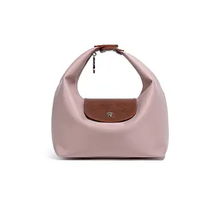 2026 New Polyester Waterproof Lunch Box Bag Fashion Casual Handheld Tofu Bag Textured Versatile Single Shoulder Crossbody