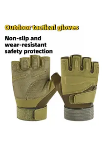 Men's Outdoor Fingerless Gloves Tactical Gloves Hiking Sports Military Enthusiast Fitness Fingerless Cycling Rock Climbing Gloves