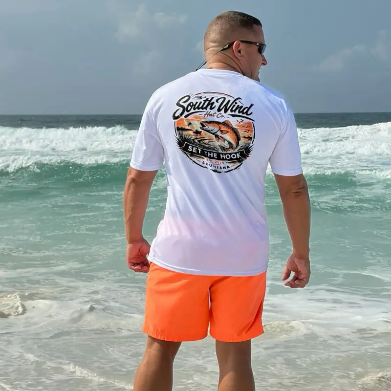 Set The Hook Red Drum Tee Casual Love