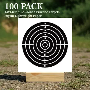 100 sheets of square target paper, suitable for shooting, archery, training - grid format design, 80g lightweight paper, suitable for outdoor practice, shooting range and hunting training targets