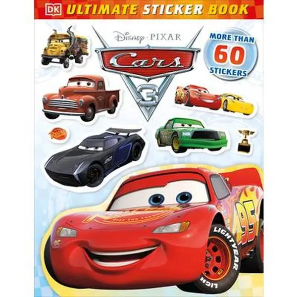 Bright Colorful Disney Pixar Cars 3 English Ultimate Sticker Book - Lauren Nesworthy, Paperback Sticker Album (None of Unnecessary Add-ons)