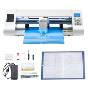 【Summervibes】VEVOR Cutting Machine,  , Automatic Edge Detection Vinyl Cutter Machine with Design Software and Materials, Compatible with Multiple File Formats, for Creating Customized DIY Crafts, Cards, Stickers