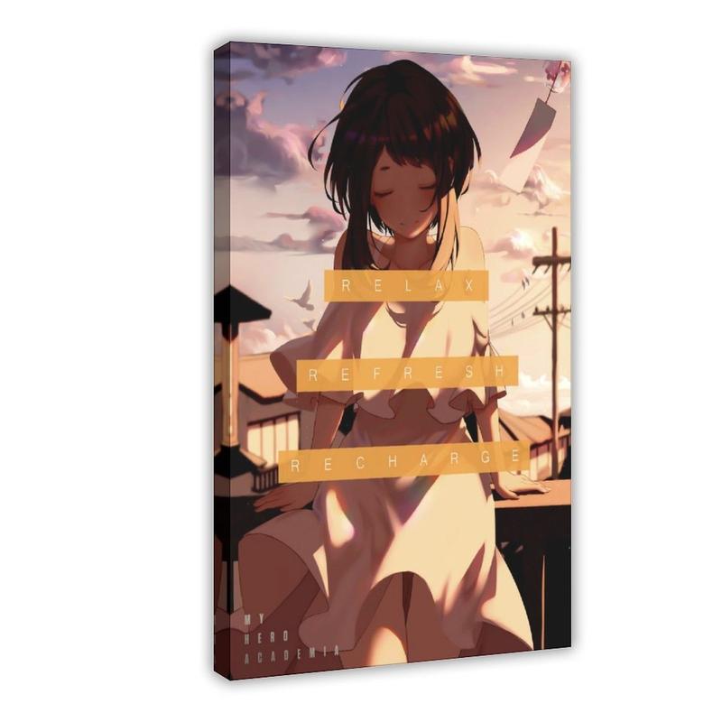 Anime My Hero Academia Deku VII Canvas Poster Wall Art for Home Bedroom Office Dorm Room Decor