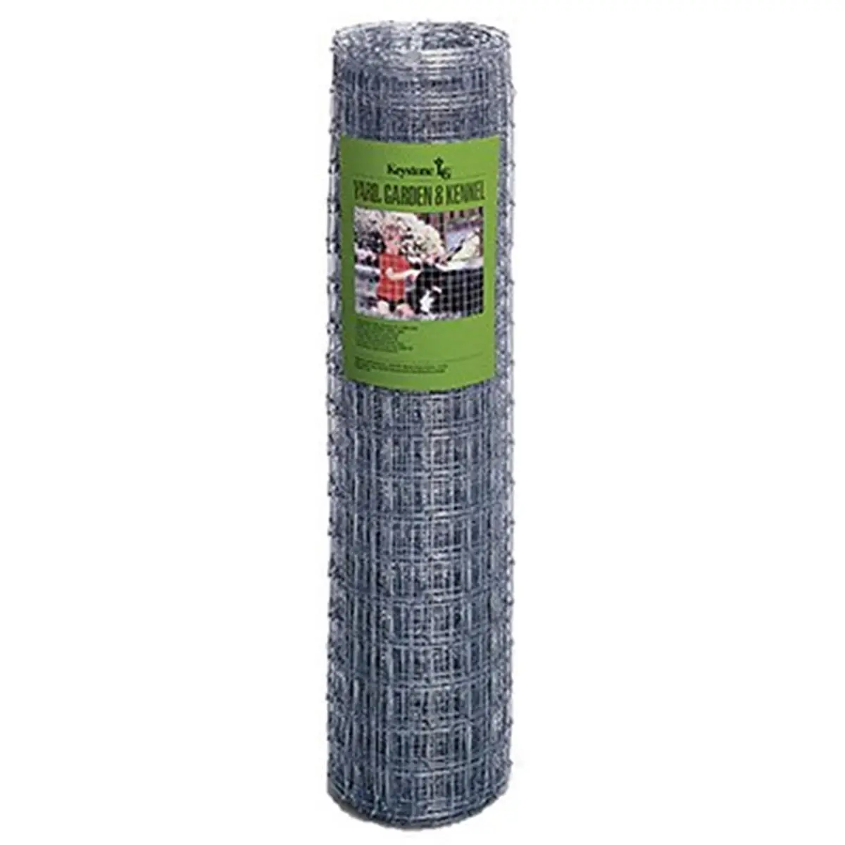Keystone Galvanized Steel Outdoor Metal Kennel Fencing - 16 Gauge, 48 in. x 100 ft. 2 x 2 ft. Panels, Bright Galvanized, Rust Resistant, Easy to Install, Prevents Animal Injury, Economical Pet Enclosure Alternative