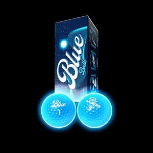 Blue Balls Premium LED Light Up Golf Balls | 2-Pack | True Blue Colorway | Never Finish Early