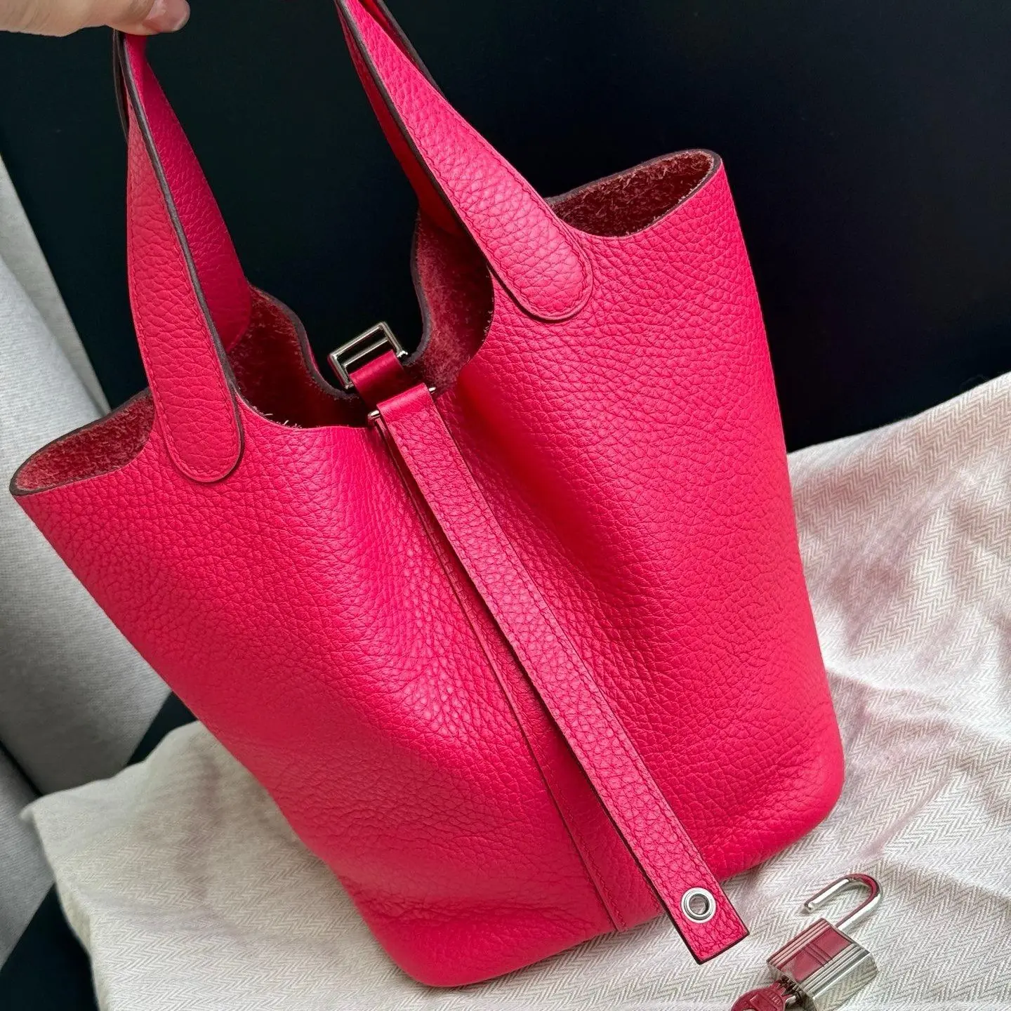 Pre-owned HERMÈS Picotin 18, Rose Extreme Silver Hardware, Stamp A【2604373】