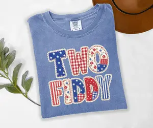 Two Fiddy Patriotic T-Shirt, Red White Blue America Graphic Tee, 1776 2026 USA 250 Years Shirt, 4th of July Gift