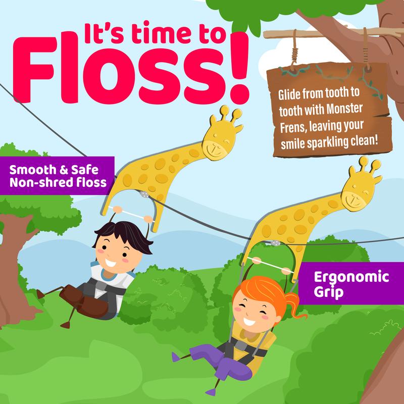 GuruNanda Kids Oral Care Regimen Kit - Toothpaste, Butter On Gums Toothbrush, Oil Pulling Mouthwash, Giraffe Floss Picks, Water Flosser & Tongue Scrapers