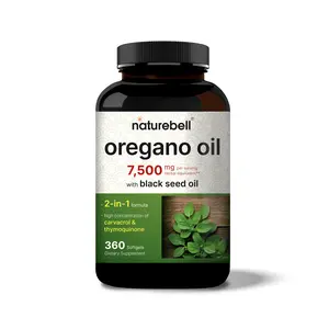 Oregano Oil with Black Seed Oil 7,500mg, 360 Softgel Oregano Oil with Black Seed Oil 7,500mg, 360 Softgel