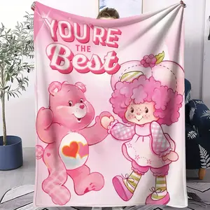 Care Bears Strawberry Shortcake Youre The Best Throw Blanket Soft Cozy Pink Plush Blanket For Girls Kids Cute Cartoon Characters Lightweight Flannel Blanket For Couch Bed Sofa Birthday Gift 2026