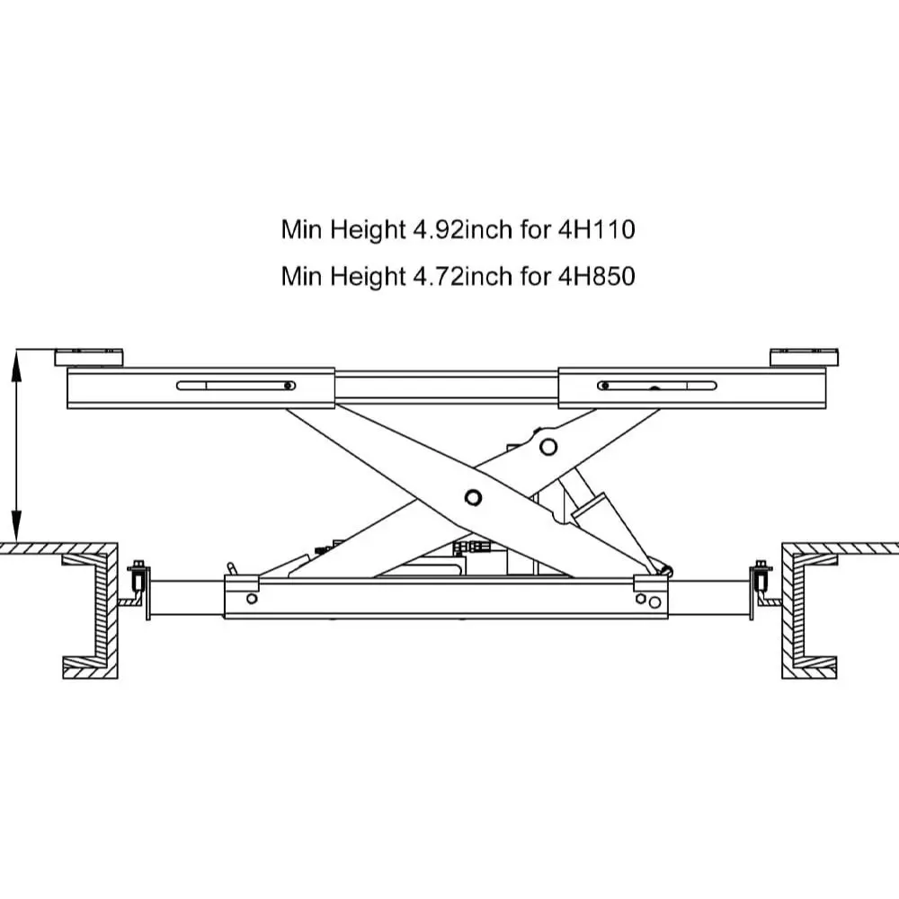 KATOOL Rolling Jack Bridge Jack for KT-4H110/4H850 Four Post Lifts with 5000Lbs Lifting Capacity