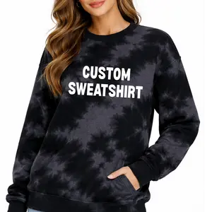 CREWNECK CUSTOMIZED TIE DYE Pack Live - PLAIN OR ADD A Choose the Graphic Women's Comfortable T-Shirt, Sweatshirt, Hoodie - Christmas T-Shirts, Skull & Retro Shirts, Streetwear Casual Crewneck Tee