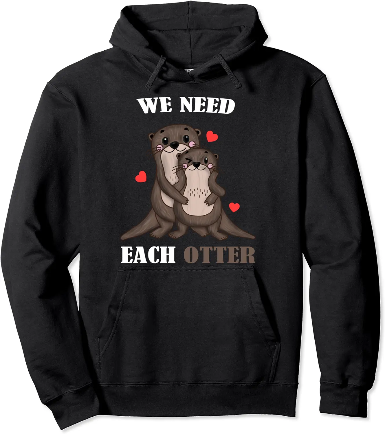 Cute otters couple valentine's day gift otters Pullover Hoodie - Keithhodges Shop 70B08LTRC9CS