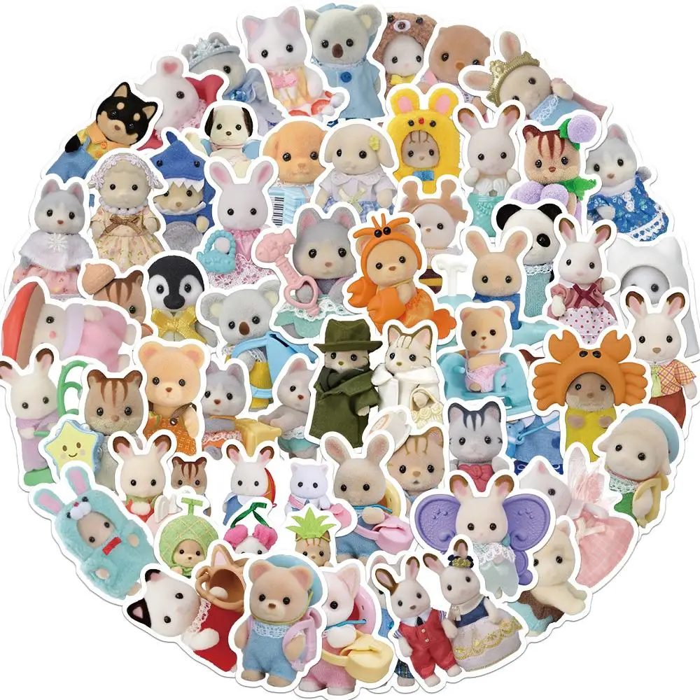 Cartoon Animal Pattern Sticker, 55/1100pcs/set Cute Animal Pattern Decorative Sticker, DIY Decals for Water Bottle, Laptop, Phone Case, Scrapbooking,