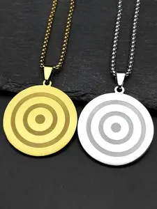 ‌Adinkra Symbols Adinkrahene Pendant Necklace For Women Men Stainless Steel Gold Silver Color Brave Spirit Male Chain