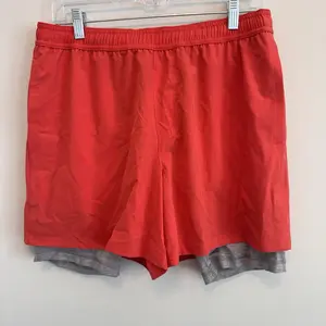 DSG Men's 5" Agility 2-in-1 Shorts M Medium Red Sun NWT Running Gym Lined 5in