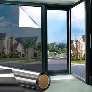 Window Privacy Film, Sun Shade Film, Heat Insulation Anti-UV Window Sticker, Home Decor for Home and Office