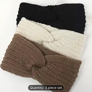 3pcs Pack Women's Warm Winter Ear Loops & Headbands - Coarse Cold Weather Hair Accessories Suitable for Outdoor Activities,, Daily Wear - Machine Washable Headbands