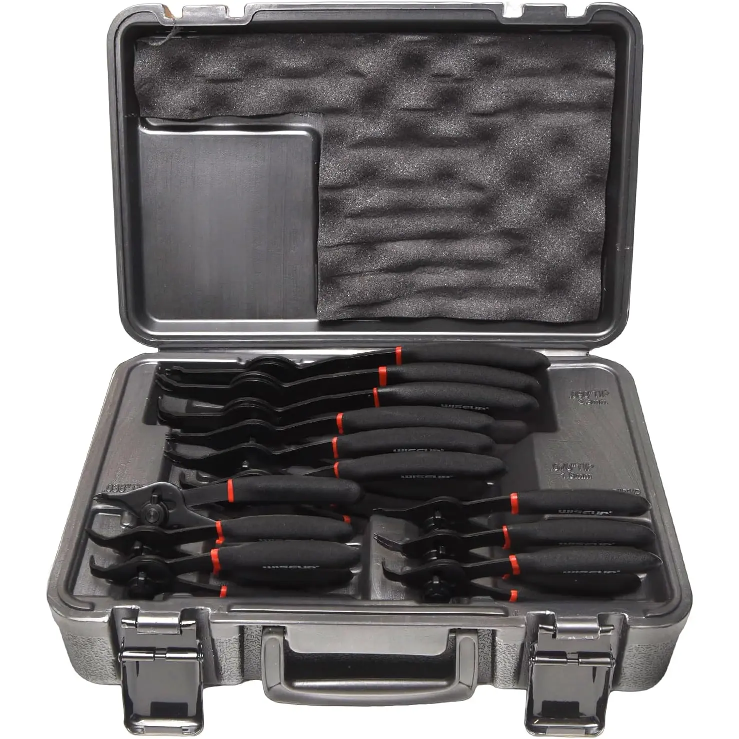 12 count Snap Ring Pliers Set, Heavy Duty Internal/External Circlip Pliers Kit tool, Straight/Bent Jaw Tips with Storage Case for C-Clip Ring Remover