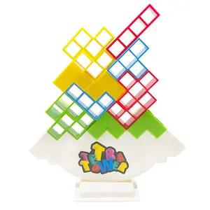 Tower Stack, Exciting Tower Game For Kids & Adults Family Game Night, Great Building Toys Kids Games, Balance game, stacking, rocking, juggling, Russian building blocks, fun, children's focused desktop toy summervibes