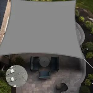 Rectangular Waterproof Sunshade Sail, 98% UV Protection Rain Shelter, Includes Free Rope, Ideal for Garden Patio Gazebo