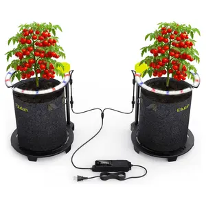 Saturn480 Under Canopy LED Grow Light 2 Ring Lights with 48W Adapter for Home Growers